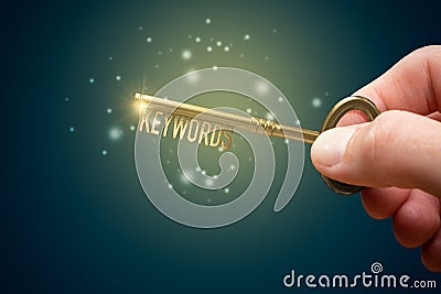 Keywords are a key for successful SEO Stock Photo