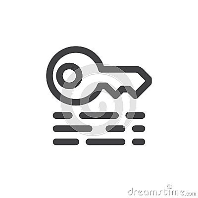 Keywords line icon, outline vector sign, linear style pictogram isolated on white Vector Illustration