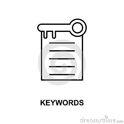 keywords line icon Stock Photo