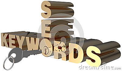 Keywords SEO search key words lock Stock Photo