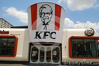 KFC Retro Outlet Editorial Stock Photo