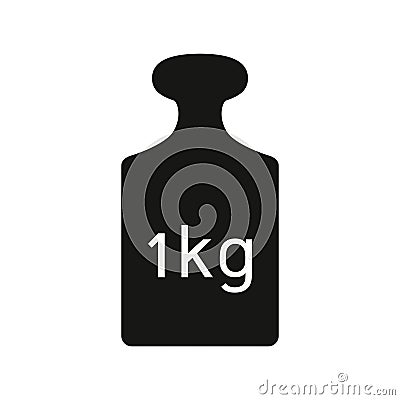 One kilogram weight icon Cartoon Illustration