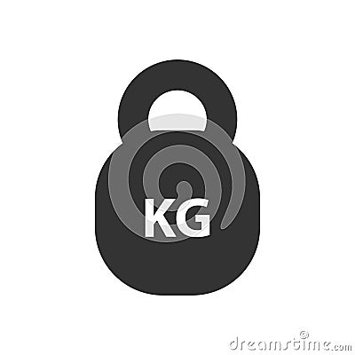 Kg weight mass black simple flat icon Stock Photo
