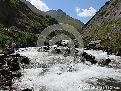 Kgeti river. Mountains of the western Tien Shan. Stock Photo