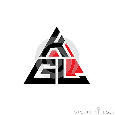 KGL triangle letter logo design with triangle shape. KGL triangle logo design monogram. KGL triangle vector logo template with red Vector Illustration