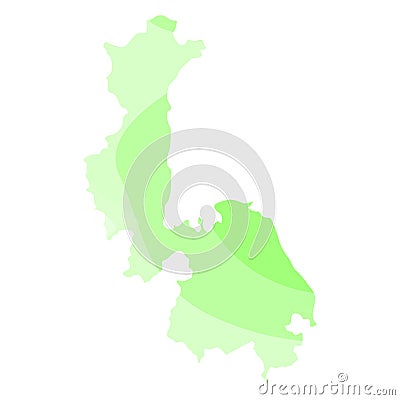 Khabarovsk krai political map Vector Illustration