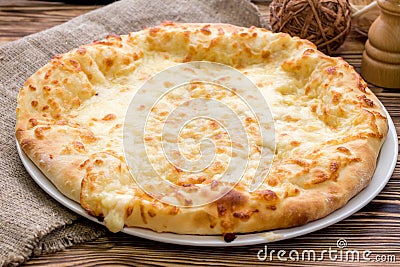 Khachapuri with cheese Stock Photo