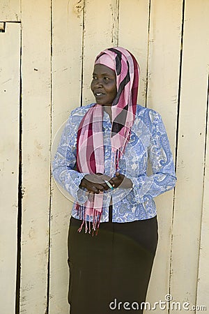 Khadija Rama, founder of Pepo La Tumaini Jangwani, HIV/AIDS Community Rehabilitation Program, Orphanage & Clinic. Pepo La Tumaini Editorial Stock Photo