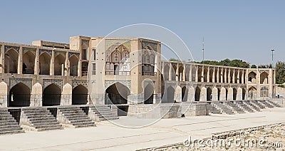 Khaju Bridge, Isfahan, Iran, Asia Editorial Stock Photo