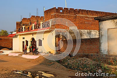 Small traditional indian village house. Editorial Stock Photo