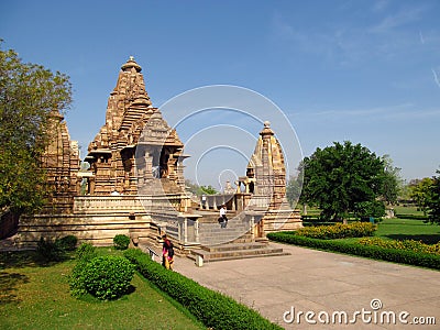 Khajuraho Temple Group of Monuments in India Editorial Stock Photo