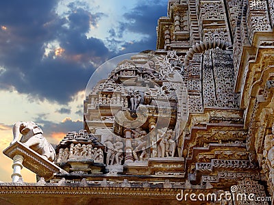 Khajuraho temple. India Stock Photo