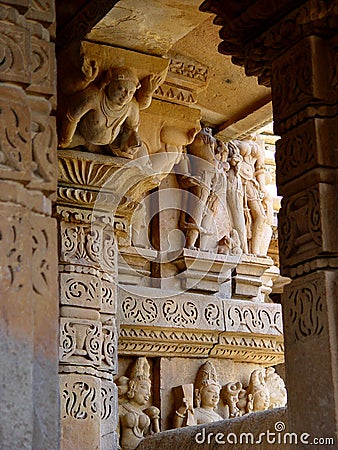 Khajuraho temple. India Stock Photo