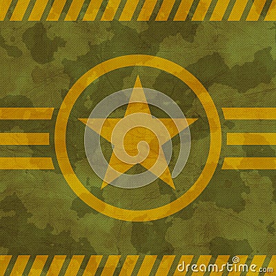 Khaki texture with star Stock Photo