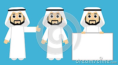 Arab Khaliji Man Vector Illustration