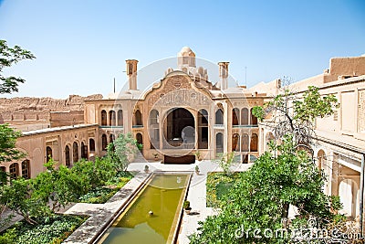 Khan-e Borujerdi historic old house,Kashan, Iran Stock Photo