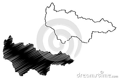 Khanty-Mansi Autonomous Okrug map vector Vector Illustration