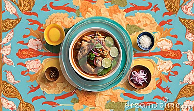 Khao Kluk Kapi Delight - Thai Shrimp Paste Fried Rice Sensation Stock Photo