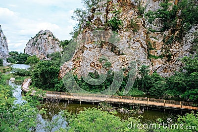 Khao Ngoo Rock Park. Stock Photo