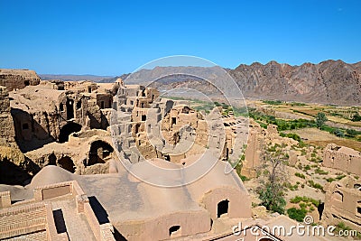 Kharanagh Ardakan Castle, ancient village near the desert city of Yazd in Iran Stock Photo