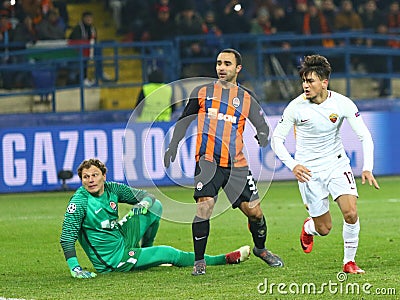 UEFA Champions League: Shakhtar Donetsk v Roma Editorial Stock Photo