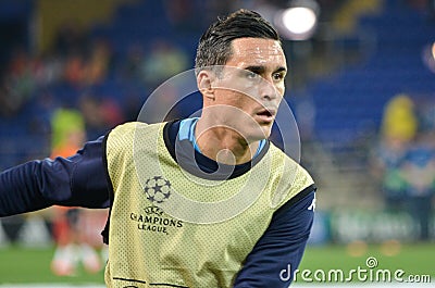 KHARKIV, UKRAINE - September 13, 2017: Jose Callejon during the Editorial Stock Photo