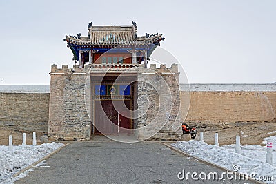 The Erdene Zuu Monastery main gate Editorial Stock Photo