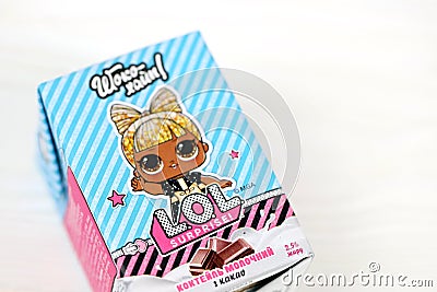 KHARKOV, UKRAINE - JULY 2, 2021: LOL Surprise Choco-hype, milk production with surprise LOL-doll famous brand Editorial Stock Photo