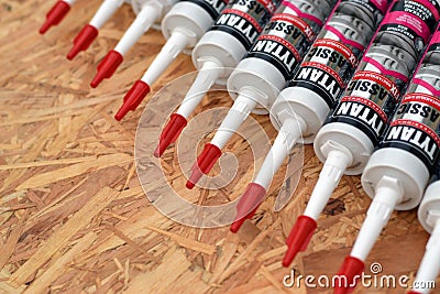 Assembly adhesive tytan professional classic fix invisible seam by Selena Group. Selena Group is a global leader and distributor Editorial Stock Photo