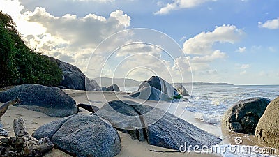 KheaKhea Beach, Pattani Province The sea in Thailand is so beautiful. Stock Photo