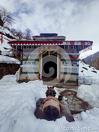 Kheer Ganga tample himachal Parvati valley Holi place peace of mind Stock Photo