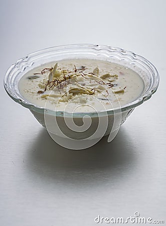 Kheer or rice pudding or dessert Stock Photo