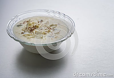 Kheer or rice pudding or dessert Stock Photo