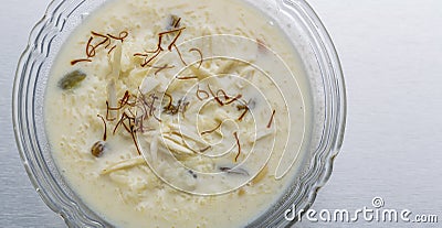 Kheer or rice pudding or dessert Stock Photo