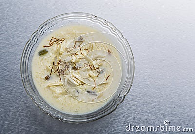 Kheer or rice pudding or dessert Stock Photo