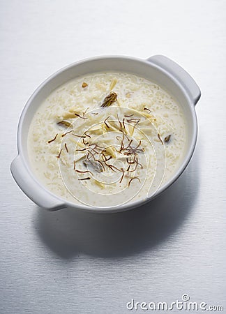 Kheer or rice pudding or dessert Stock Photo