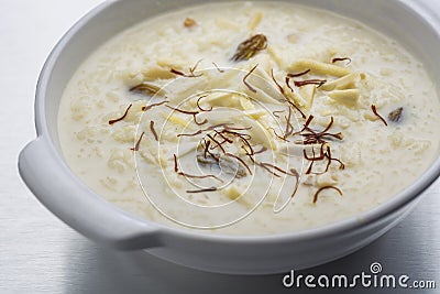 Kheer or rice pudding or dessert Stock Photo