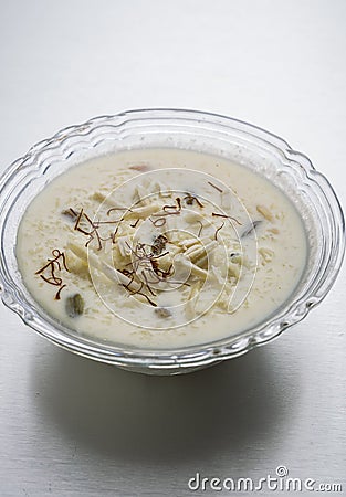 Kheer or rice pudding or dessert Stock Photo