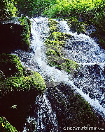 kheerganga waterfall Stock Photo