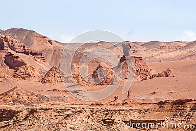 Khermen Tsav canyon in Gobi desert Stock Photo