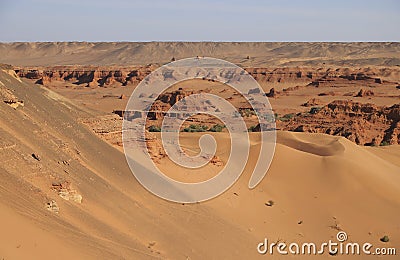 Khermen Tsav Canyon, one of the most beautiful place in Western Gobi, Mongolia Stock Photo