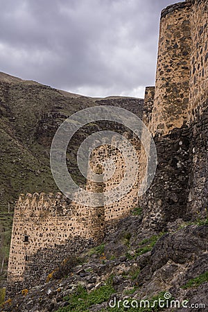 Khertvisi fortress ruins historical caucasus monument Stock Photo