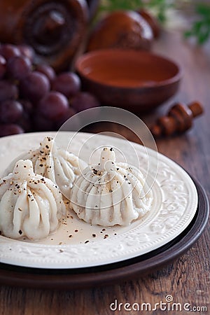 Khinkali Stock Photo