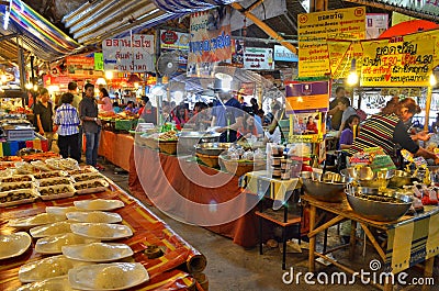 Khlong Lat Mayom floating market in Bangkok Editorial Stock Photo