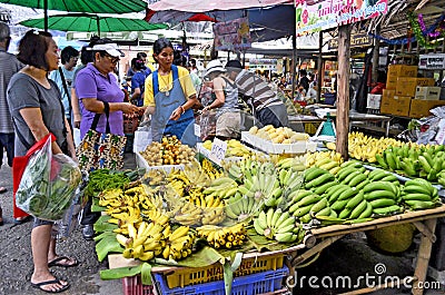 Khlong Lat Mayom floating market in Bangkok Editorial Stock Photo