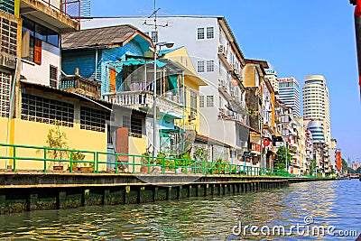 Saen Saep Canal, Bangkok, Thailand Editorial Stock Photo