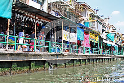 Saen Saep Canal, Bangkok, Thailand Editorial Stock Photo