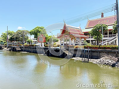 Khlong suan temple at Chachoengsao Thailand Stock Photo