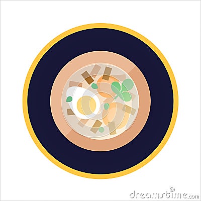 Kholodets, russian meat aspic, isolated vector Vector Illustration