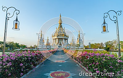 In Khon Kaen with Wat Thung Setthi temple at Khonkaen Stock Photo